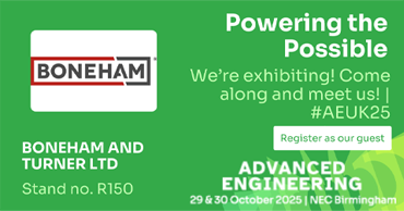 Boneham & Turner Exhibiting at Advanced Engineering 2025